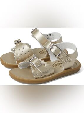 FootMates Girls Metallic Gold Buckle Sandals